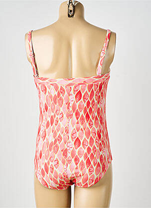 Maillot de bain 1 pièce imprimé fantaisie rose LAGON BLEU femme