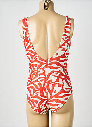 Maillot de bain 1 pièce imprimé fantaisie rouge LAGON BLEU femme
