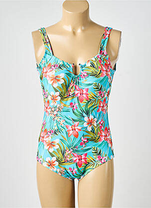 Maillot de bain 1 pièce imprimé fantaisie bleu LAGON BLEU femme