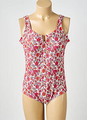 Maillot de bain 1 pièce imprimé fantaisie rose LAGON BLEU femme