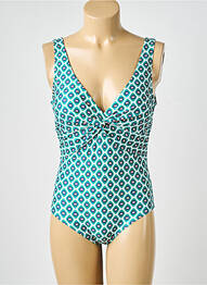 Maillot de bain 1 pièce imprimé fantaisie vert LAGON BLEU femme
