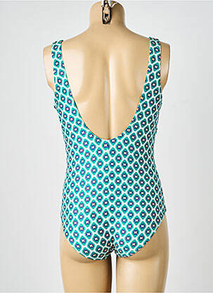 Maillot de bain 1 pièce imprimé fantaisie vert LAGON BLEU femme