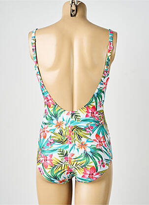 Maillot de bain 1 pièce imprimé fantaisie blanc LAGON BLEU femme
