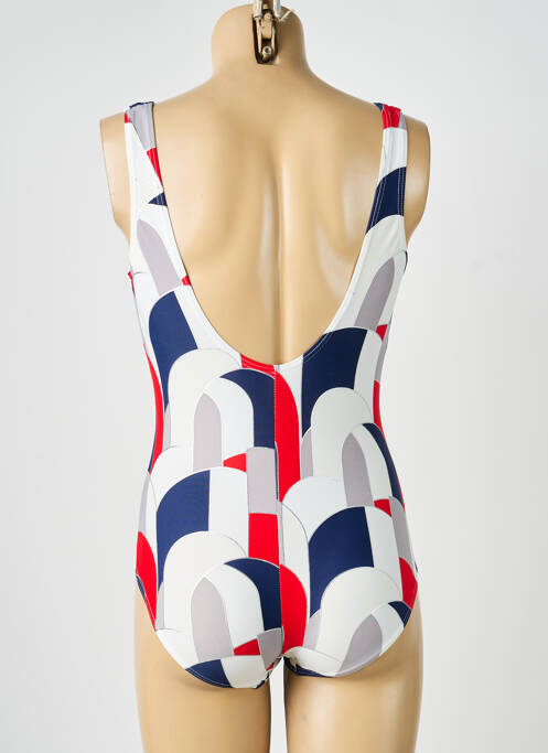 Maillot de bain 1 pièce imprimé fantaisie blanc LAGON BLEU femme