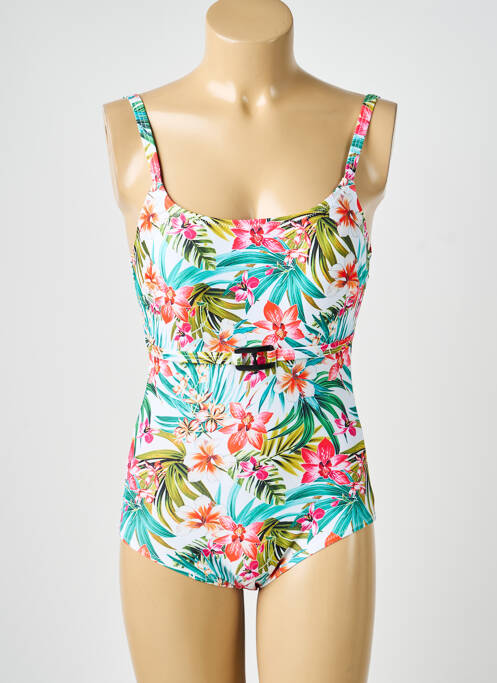 Maillot de bain 1 pièce blanc LAGON BLEU femme