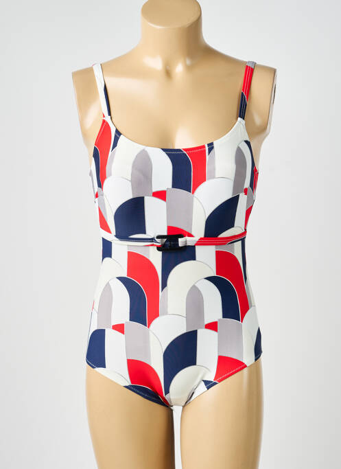 Maillot de bain 1 pièce imprimé fantaisie bleu LAGON BLEU femme