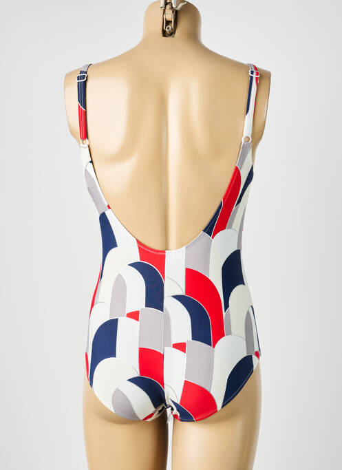 Maillot de bain 1 pièce imprimé fantaisie bleu LAGON BLEU femme