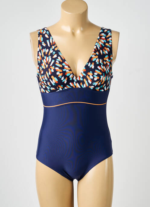 Maillot de bain 1 pièce imprimé fantaisie bleu LAGON BLEU femme