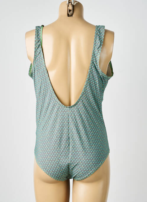 Maillot de bain 1 pièce imprimé fantaisie bleu LAGON BLEU femme