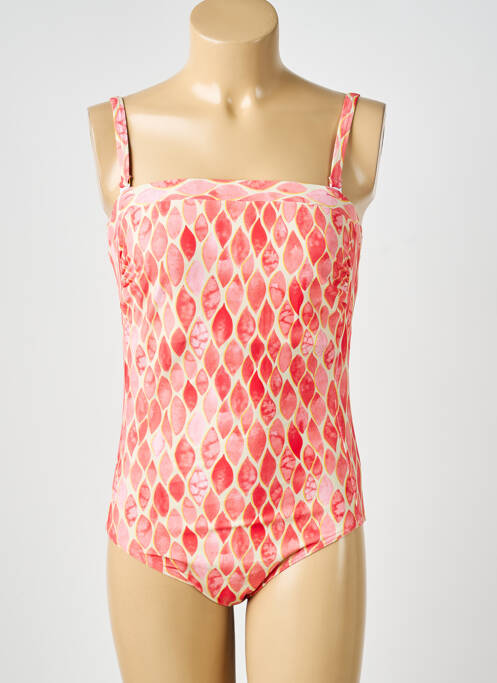 Maillot de bain 1 pièce imprimé fantaisie rose LAGON BLEU femme