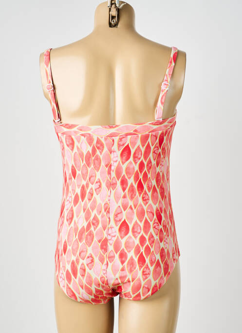 Maillot de bain 1 pièce imprimé fantaisie rose LAGON BLEU femme