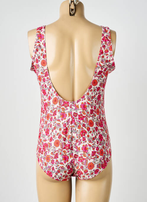 Maillot de bain 1 pièce imprimé fantaisie rose LAGON BLEU femme