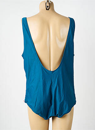 Maillot de bain 1 pièce effet matière satinée haut soutien-gorge moulé vert NEUFRED femme