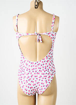 Maillot de bain 1 pièce effet matière satinée haut soutien-gorge moulé rose MERMAID femme