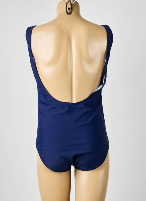 Maillot de bain 1 pièce imprimé fantaisie haut soutien-gorge moulé bleu KATIA femme