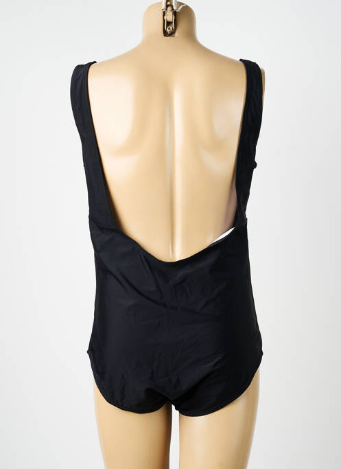 Maillot de bain 1 pièce effet matière satinée haut soutien-gorge moulé noir KATIA femme