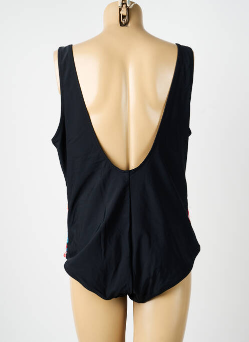 Maillot de bain 1 pièce effet matière satinée haut soutien-gorge moulé noir NEUFRED femme