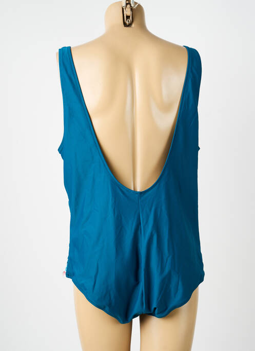 Maillot de bain 1 pièce effet matière satinée haut soutien-gorge moulé vert NEUFRED femme