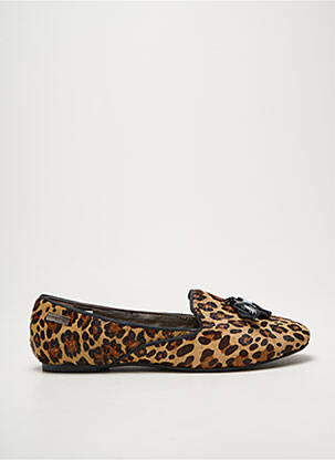 Mocassins chiquet talon plat jusqu'à 3cm marron LES TROPEZIENNES PAR M.BELARBI femme