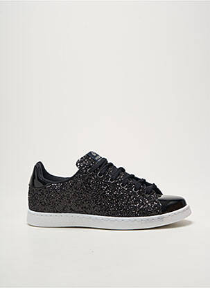 Baskets tissage tissage pailleté talon plat jusqu'à 3cm noir VICTORIA femme