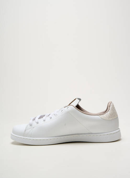 Baskets tissage satiné talon plat jusqu'à 3cm blanc VICTORIA femme