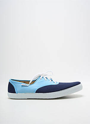 Baskets empiècements bleu VICTORIA homme