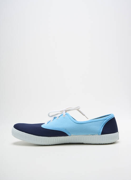 Baskets empiècements bleu VICTORIA homme