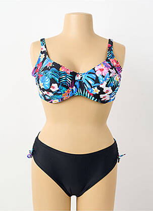 Maillot de bain 2 pièces stretch haut soutien-gorge balconnet noir VERY ZEN femme