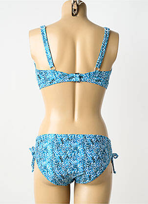 Maillot de bain 2 pièces stretch haut soutien-gorge avec mousse de rembourrage amovible bleu LAGON BLEU femme