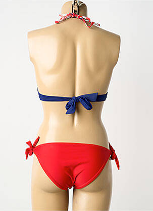 Maillot de bain 2 pièces stretch haut soutien-gorge avec mousse de rembourrage amovible rouge VERY ZEN femme
