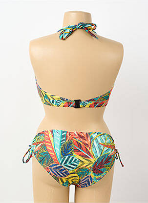 Maillot de bain 2 pièces stretch haut soutien-gorge avec mousse de rembourrage amovible vert LAGON BLEU femme