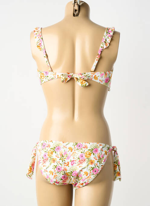 Maillot de bain 2 pièces stretch haut soutien-gorge avec mousse de rembourrage amovible beige SWEET SECRET femme