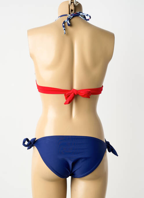 Maillot de bain 2 pièces stretch haut soutien-gorge avec mousse de rembourrage amovible bleu VERY ZEN femme