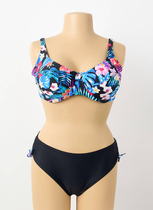 Maillot de bain 2 pièces stretch haut soutien-gorge balconnet noir VERY ZEN femme