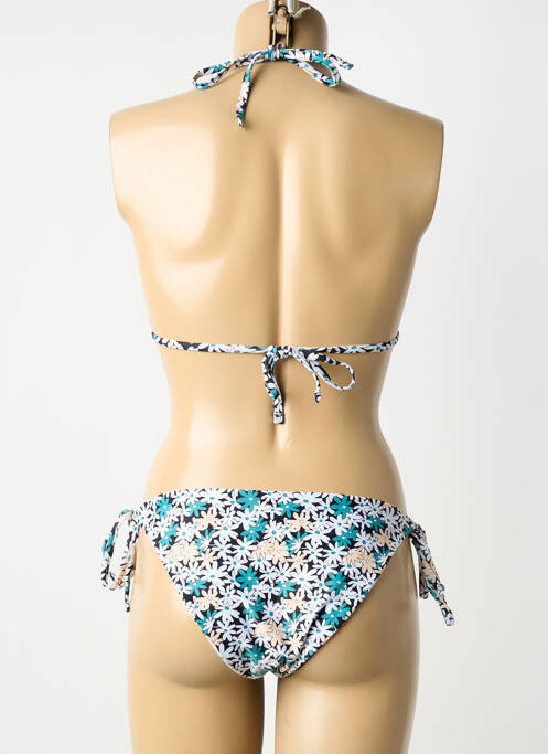 Maillot de bain 2 pièces stretch haut soutien-gorge avec mousse de rembourrage amovible vert FEI femme