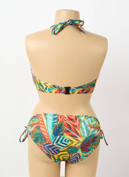 Maillot de bain 2 pièces stretch haut soutien-gorge avec mousse de rembourrage amovible vert LAGON BLEU femme