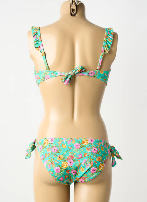 Maillot de bain 2 pièces stretch haut soutien-gorge avec mousse de rembourrage amovible vert SWEET SECRET femme