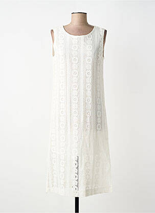 Robe mi-longue sans manche sans manche blanc SOPHYLINE femme