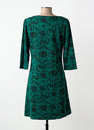 Robe mi-longue manches longues manches longues vert VEGAS femme