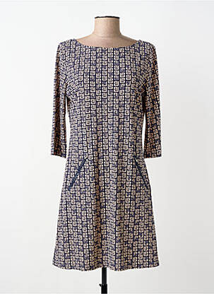 Robe mi-longue manches longues manches longues violet VEGAS femme