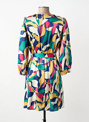 Robe mi-longue coupe fluide manches longues vert MAJOLICA femme