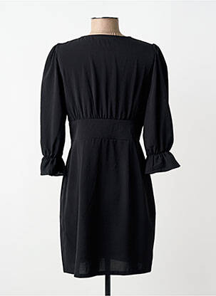 Robe mi-longue manches longues manches longues noir IKOONE&BIANKA femme