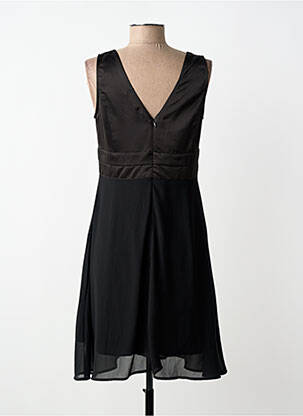 Robe mi-longue coupe fluide sans manche noir A BELLE femme