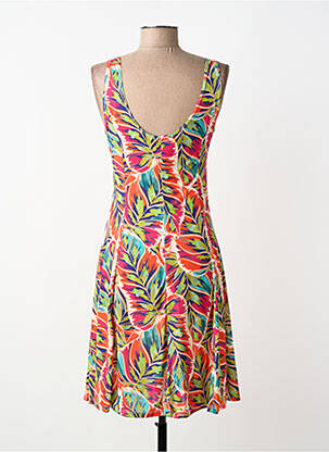 Robe mi-longue coupe fluide sans manche orange GENUINE femme