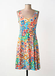 Robe mi-longue coupe fluide sans manche bleu GENUINE femme