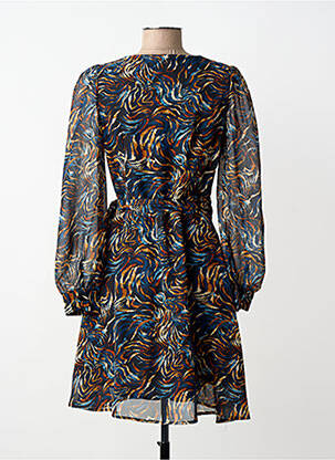 Robe mi-longue coupe fluide manches longues noir IKOONE&BIANKA femme