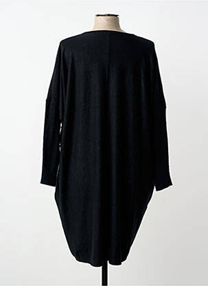 Robe pull resserrée sur le bas manches longues noir WORLD FASHION femme