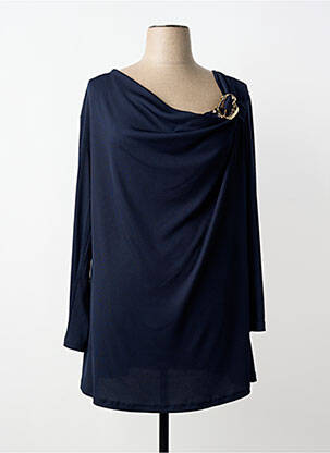 Tunique manches longues col rond bleu 2W PARIS femme