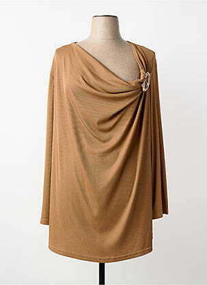 Tunique manches longues col rond marron 2W PARIS femme