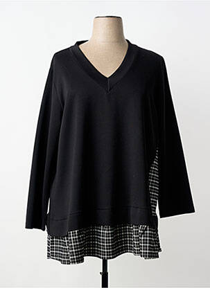 Tunique manches longues col v noir 2W PARIS femme